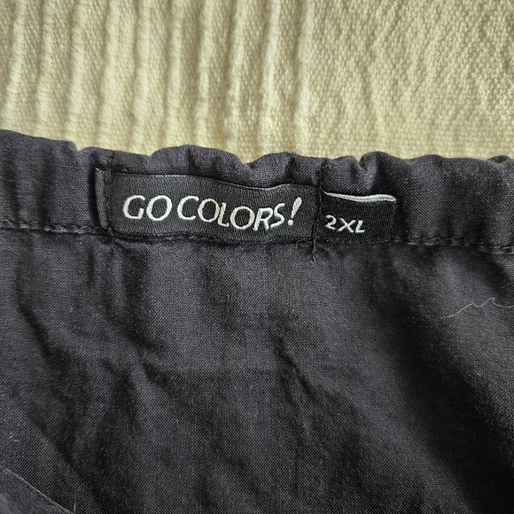 Lagenlook Boho Black 100% Cotton Lightweight Patiala Harem Pants Womens 2XL - Picture 3 of 12